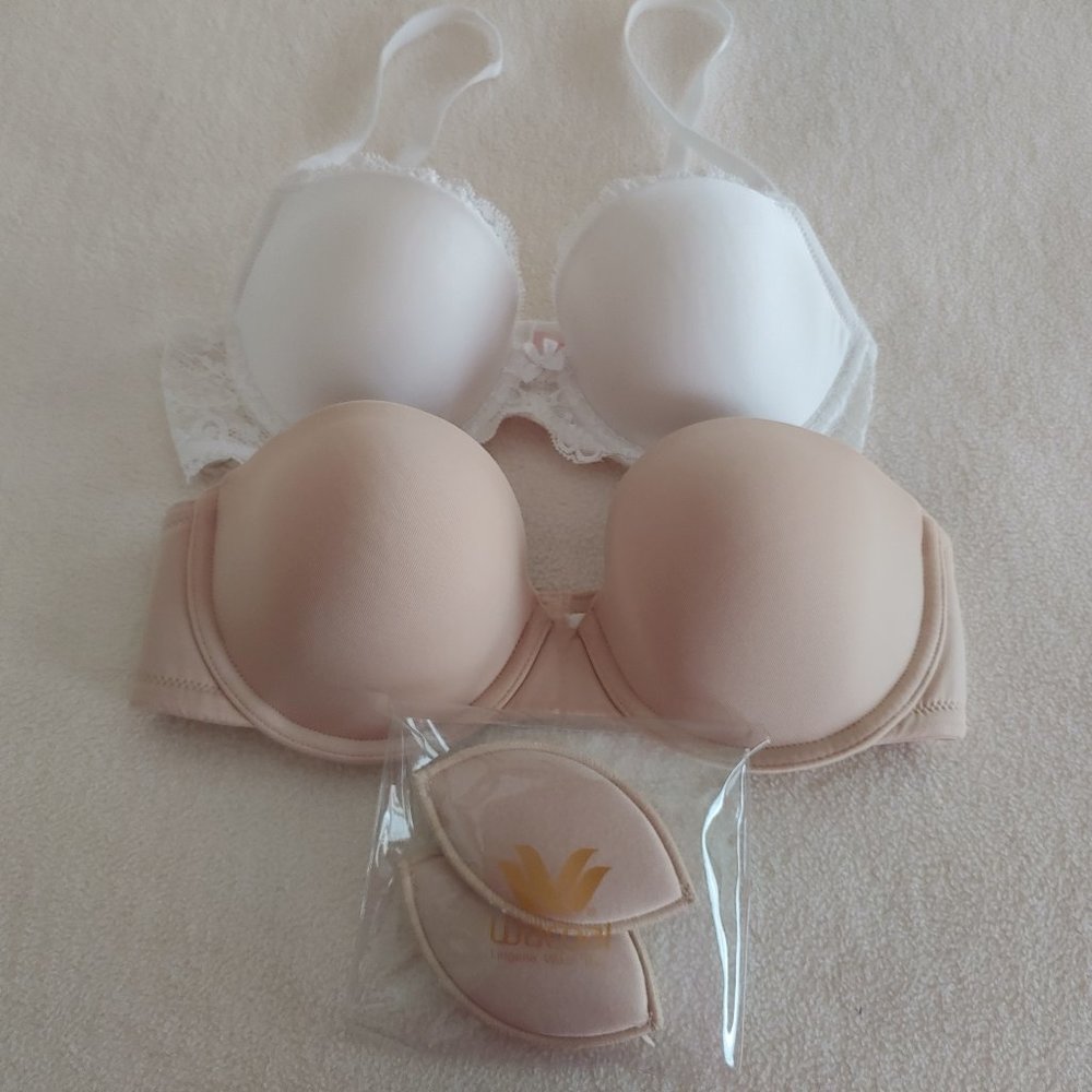 WACOAL STRAPLESS & VS DREAM ANGELS T-SHIRT BRA 32C